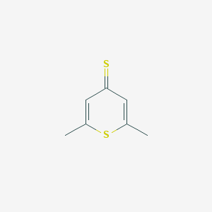 molecular formula C7H8S2 B086914 4H-Thiopyran-4-thione, 2,6-dimethyl- CAS No. 1073-81-0