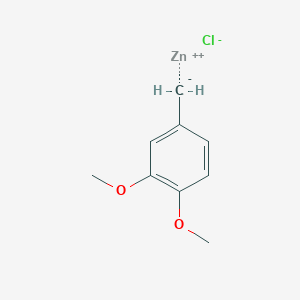 molecular formula C9H11ClO2Zn B8691405 zinc;4-methanidyl-1,2-dimethoxybenzene;chloride 