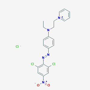 molecular formula C21H20Cl3N5O2 B086916 1-[2-[[4-[(2,6-Dichloro-4-nitrophenyl)azo]phenyl]ethylamino]ethyl]pyridinium chloride CAS No. 14408-20-9
