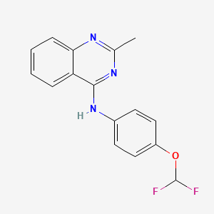 molecular formula C16H13F2N3O B8691670 N-(4-(Difluoromethoxy)phenyl)-2-methylquinazolin-4-amine CAS No. 827031-10-7