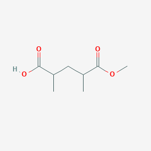 molecular formula C8H14O4 B8691710 Pentanedioic acid, 2,4-dimethyl-, monomethyl ester 