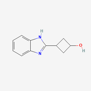 molecular formula C11H12N2O B8691830 trans-3-(1H-benzo[d]imidazol-2-yl)cyclobutanol 
