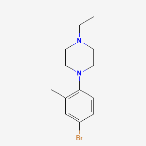 molecular formula C13H19BrN2 B8691992 1-(4-Bromo-2-methyl-phenyl)-4-ethyl-piperazine 
