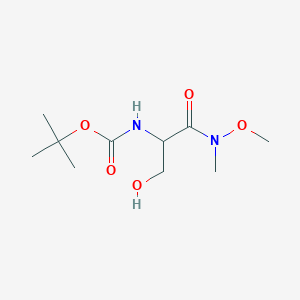 molecular formula C10H20N2O5 B8691997 N~2~-(tert-Butoxycarbonyl)-N-methoxy-N-methylserinamide 