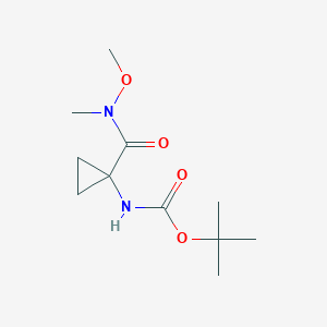 molecular formula C11H20N2O4 B8692002 Tert-butyl 1-(methoxy(methyl)carbamoyl)cyclopropylcarbamate 