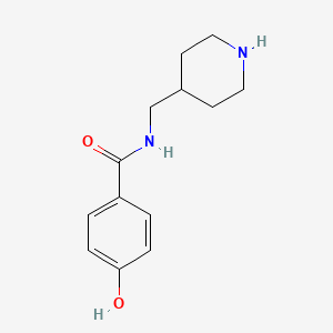 molecular formula C13H18N2O2 B8692009 4-Hydroxy-N-(piperidin-4-ylmethyl)benzamide 