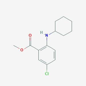 molecular formula C14H18ClNO2 B8692068 Methyl 5-chloro-2-(cyclohexylamino)benzoate CAS No. 62675-26-7
