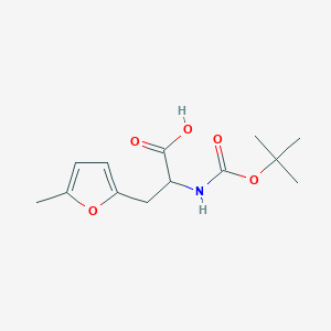 molecular formula C13H19NO5 B8692087 2-{[(tert-butoxy)carbonyl]amino}-3-(5-methylfuran-2-yl)propanoic acid 