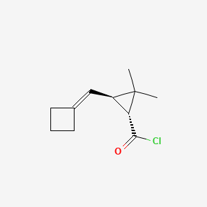 molecular formula C11H15ClO B8692155 (1R,3R)-3-(Cyclobutylidenemethyl)-2,2-dimethylcyclopropane-1-carbonyl chloride CAS No. 77789-65-2