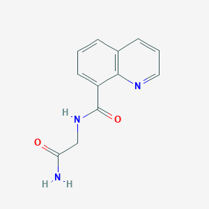 molecular formula C12H11N3O2 B8692182 N-(2-amino-2-oxoethyl)quinoline-8-carboxamide 