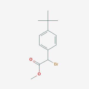 molecular formula C13H17BrO2 B8692222 Methyl 2-bromo-2-(4-tert-butylphenyl)acetate 