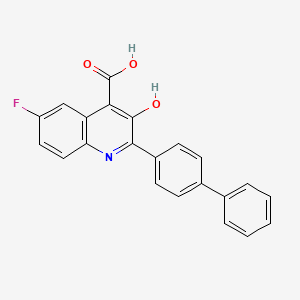 2-([1,1'-Biphenyl]-4-yl)-6-fluoro-3-hydroxyquinoline-4-carboxylic acid