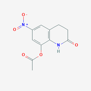 6-Nitro-2-oxo-1,2,3,4-tetrahydroquinolin-8-yl acetate