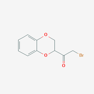 molecular formula C10H9BrO3 B086923 Ethanone, 2-bromo-1-(2,3-dihydro-1,4-benzodioxin-2-yl)- CAS No. 1014-18-2