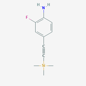 2-Fluoro-4-((trimethylsilyl)ethynyl)aniline