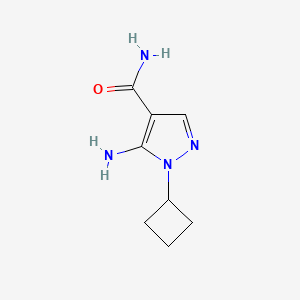 molecular formula C8H12N4O B8692342 5-amino-1-cyclobutyl-1H-pyrazole-4-carboxamide CAS No. 1082745-59-2