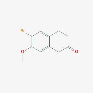 molecular formula C11H11BrO2 B8692345 6-bromo-7-methoxy-3,4-dihydronaphthalen-2(1H)-one 