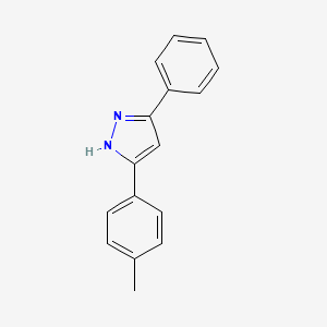 molecular formula C16H14N2 B8692356 5-Phenyl-3-(p-tolyl)-1H-pyrazole 