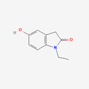 molecular formula C10H11NO2 B8692364 2H-Indol-2-one, 1-ethyl-1,3-dihydro-5-hydroxy- CAS No. 15379-42-7