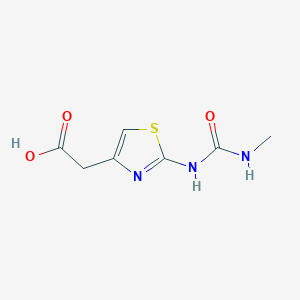 molecular formula C7H9N3O3S B8692408 {2-[(Methylcarbamoyl)amino]-1,3-thiazol-4-yl}acetic acid CAS No. 62557-12-4