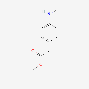molecular formula C11H15NO2 B8692454 ethyl 2-(4-(methylamino)phenyl)acetate CAS No. 68787-97-3