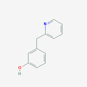 molecular formula C12H11NO B8692477 3-[(Pyridin-2-yl)methyl]phenol CAS No. 55506-50-8
