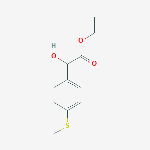 molecular formula C11H14O3S B8692770 ethyl 2-hydroxy-2-(4-methylsulfanylphenyl)acetate 