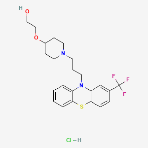 Ethanol, 2-((1-(3-(2-(trifluoromethyl)-10H-phenothiazin-10-yl)propyl)-4-piperidinyl)oxy)-, monohydrochloride