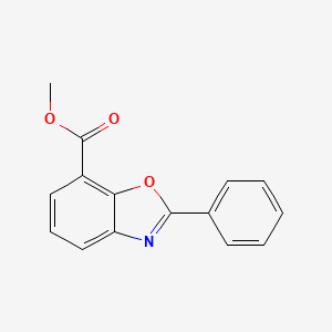 molecular formula C15H11NO3 B8692955 Methyl 2-phenyl-benzoxazole-7-carboxylate CAS No. 136663-24-6