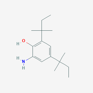 molecular formula C16H27NO B8693009 2-Amino-4,6-bis(2-methylbutan-2-yl)phenol CAS No. 23786-32-5