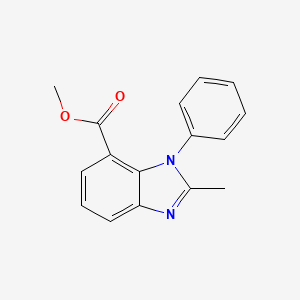 molecular formula C16H14N2O2 B8693130 methyl 2-methyl-3-phenylbenzimidazole-4-carboxylate 