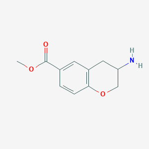 molecular formula C11H13NO3 B8693137 methyl 3-amino-3,4-dihydro-2H-1-benzopyran-6-carboxylate 