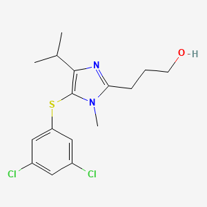 B8693234 1H-Imidazole-2-propanol, 5-((3,5-dichlorophenyl)thio)-1-methyl-4-(1-methylethyl)- CAS No. 178980-60-4