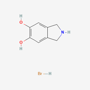 molecular formula C8H10BrNO2 B8693327 Isoindoline-5,6-diol hydrobromide 