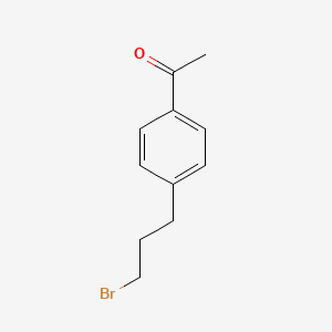 molecular formula C11H13BrO B8693385 1-(4-(3-bromopropyl)phenyl)ethanone CAS No. 41996-96-7