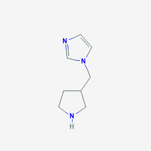 molecular formula C8H13N3 B8693515 1-(pyrrolidin-3-ylmethyl)-1H-imidazole 