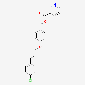 4-(3-(4-Chlorophenyl)propoxy)benzyl nicotinate