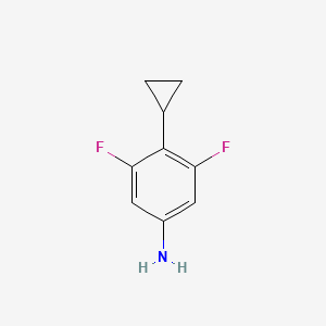 molecular formula C9H9F2N B8693587 4-Cyclopropyl-3,5-difluoroaniline 