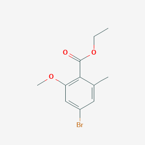 molecular formula C11H13BrO3 B8693594 Ethyl 4-bromo-2-methoxy-6-methylbenzoate 