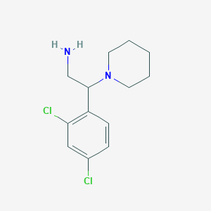 molecular formula C13H18Cl2N2 B8693737 beta-(2,4-Dichlorophenyl)-1-piperidineethanamine 