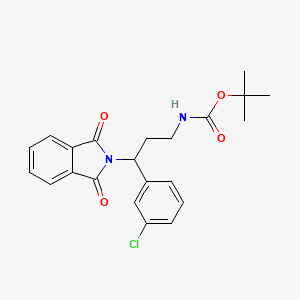 [3-(3-Chloro-phenyl)-3-(1,3-dioxo-1,3-dihydro-isoindol-2-yl)-propyl]-carbamic acid tert-butyl ester