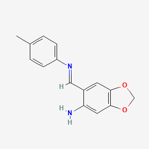 N-(4-Methylphenyl)-6-amino-1,3-benzodioxole-5-methaneimine