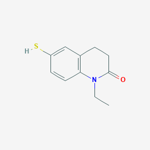 molecular formula C11H13NOS B8693875 1-Ethyl-6-mercapto-3,4-dihydroquinolin-2(1H)-one CAS No. 166882-98-0