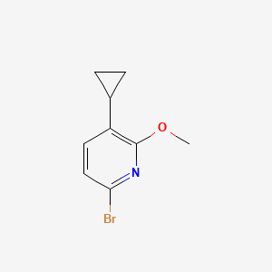 molecular formula C9H10BrNO B8693906 6-Bromo-3-cyclopropyl-2-methoxypyridine 