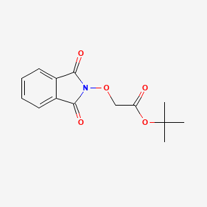 molecular formula C14H15NO5 B8693975 Tert-butyl 2-(1,3-dioxoisoindolin-2-yloxy)acetate 