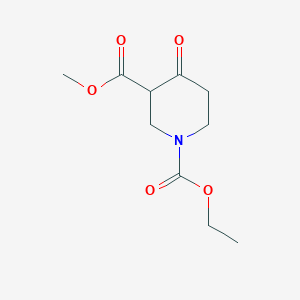 molecular formula C10H15NO5 B008694 1-Ethyl 3-methyl 4-oxopiperidine-1,3-dicarboxylate CAS No. 19821-27-3