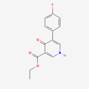 molecular formula C14H12FNO3 B8694075 Ethyl 5-(4-fluorophenyl)-4-oxo-1,4-dihydropyridine-3-carboxylate 