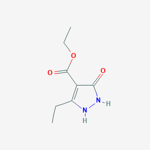 molecular formula C8H12N2O3 B8694090 Ethyl 3-ethyl-5-hydroxy-1H-pyrazole-4-carboxylate 