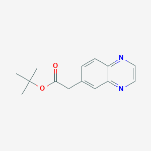 molecular formula C14H16N2O2 B8694127 Tert-butyl 2-(quinoxalin-6-yl)acetate 
