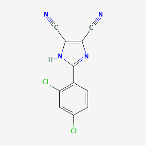 B8694303 2-(2,4-Dichlorophenyl)-1H-imidazole-4,5-dicarbonitrile CAS No. 63857-88-5